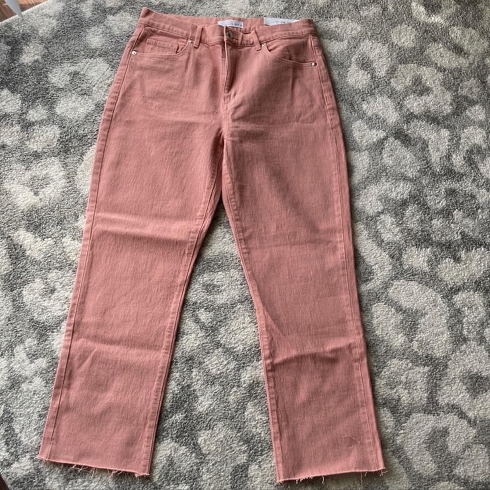 Loft High Waist Straight Cropped Pant NEW